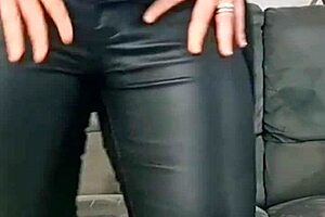 mature woman in leather lingerie teases in homemade compilation 😉