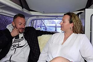 I feel so emotional as this german curvy mature wife with big natural tits kathy deeply talks before casting fuck on bus at real street pickup