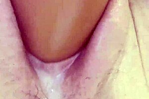 naughtyhotkitten plays with her big clit using toys until dripping creamy cum flows out