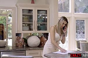 Bubble butt lesbian milf Kenzie Taylor licks and fucks sexy babe April Olsen