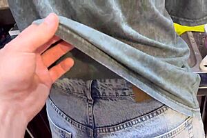 Dormmate-girl with her cute big ass and pretty features gets a deepthroat pounding in the kitchen. She ends up with cum in mouth and hair during our wild homemade couple session