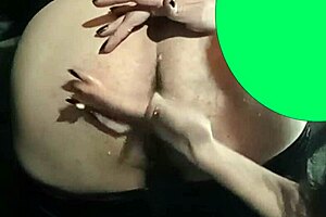 My girlfriend slides a banana deep into my ass for fetish fun.