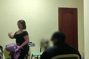 Horny housewife gets fucked by stepson in bedroom lingerie roleplay.