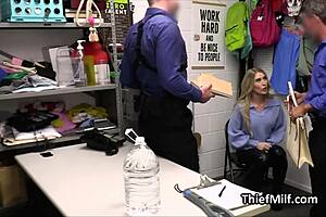 Busty Blonde Milf Feels Intense Thrill Riding Two Cocks in Back Room Office Encounter
