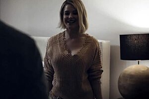 Stepmom says to her teen stepson, Let me give you a quick blowjob to help out. She licks and sucks while he enjoys the taboo shaved pussy cunilingus.