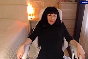 Watch Tamarra Roman tease in sexy lingerie before vibing her pussy