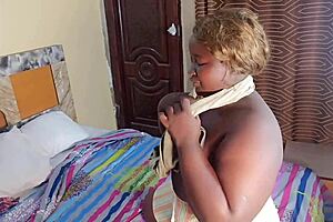 Hey, check out African BBW Melanie Joy in her casting interview with solo fingering 😏