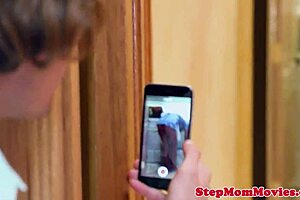 Classy stepmom gets doggystyled in hot threesome with cum in mouth 😏