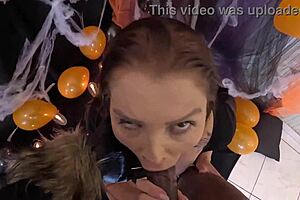 Hey, lobisomem fode a mulher abobora na noite de halloween - big black cock in latina milf ass and pussy.