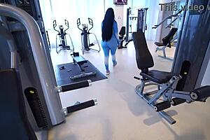 Man, this big pierced perfect titty bitch goes wild 69ing with her man's big black cock after gym session.