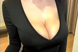 Stepmom with Big Tits Licks Her Nipples You Can Cum Right Away