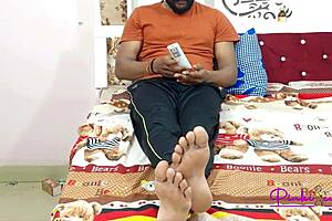 Indian young Sali Pinky makes Jija Ji lick her tight pussy in romantic homemade session with ass licking and missionary