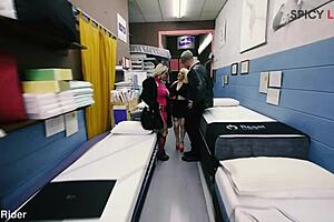 Why Does This Tester Fuck The Blonde Milf In The Shop?