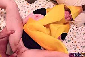 wanna try anal sex with stepmom on halloween, feeling her big natural tits bounce while riding cowgirl to creampie?