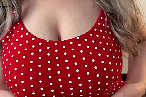 Step mom offers titfuck with her big natural tits. She says no pussy or ass access.