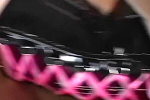 Blonde milf Haley Scott enjoys some fun in her rear