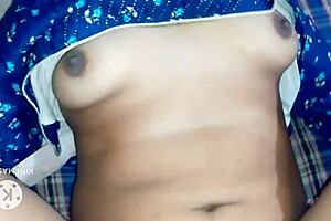 Indian bhabhi's tight ass gets fucked doggystyle in homemade quickie with creampie...