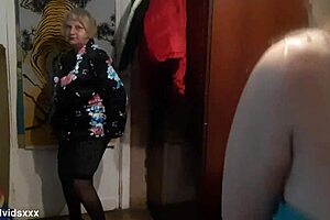 Busty Granny Invites Curvy Next-Door Girl for Lesbian Licking