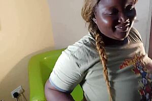 Hey, check out African BBW Melanie Joy in her casting interview with solo fingering 😏