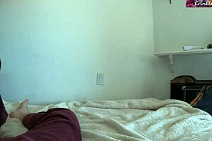 horny stepmom rides stepson in bed after he catches her sending nudes to his friends