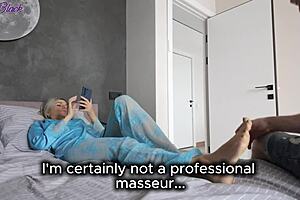 Stepmom Seduces Stepson With Barefoot Footjob And Rides Him Hard! She Spits Cum In Mouth During Cowgirl Taboo Roleplay.