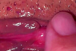 Amateur wife reveals pink pussy 310 days post-virginity in close-up lick