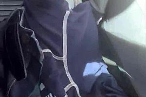 hey, check out this real hooker with glasses dropping to her knees in public, sucking off an old man for cash and taking his cum load in her mouth