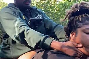 I love no panties under sundress so he nuts in my fat ebony big ass pussy wherever we go