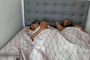 Cant sleep because my father isnt home so i ask my stepmother to join me and end up fucking her like a whore!