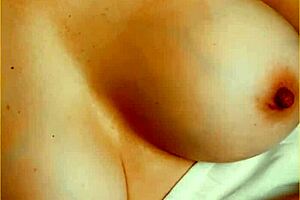 Wife flashes her big natural tits in amateur homemade video with amazing boobs display