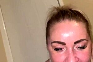 Step son keeps going with blowjob sucking big dick licking balls finishing on tits.