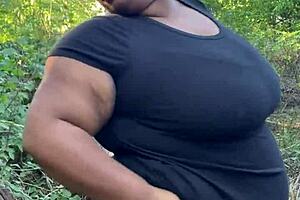 I love no panties under sundress so he nuts in my fat ebony big ass pussy wherever we go