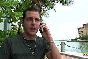 Why does busty brunette suck stranger cock before wet ass drilling?