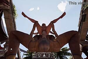 Is this huge dick ready to pound Lara Crofts tight ass asks the 3d hentai game animation crowd