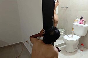 busty and big-ass stepmother, you're getting fucked hard in the bathroom by your perverted stepson now