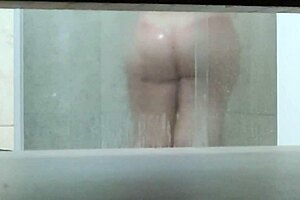 Horny brother spies on hot sister's tan line after pool day