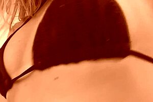 Blonde Sexy Mom Takes Black Cock in Doggystyle Anal Fucking on Bed with Stockings and Heels.