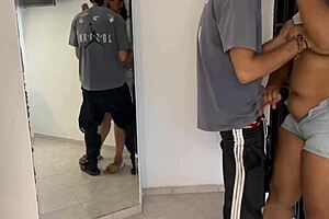 Big ass latina madrastra shares hotel with horny hijastro for blowjob and doggystyle quickie