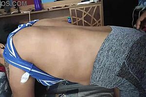 Are you cheating on your boyfriend with your roommate's muscular bodybuilder for some hot ass licking in the dorm?