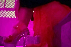 italian milf artemisia love casually displays her appealing ass and high heels in an outdoor setting while enjoying a cigarette