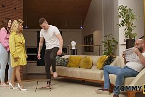 mommy4k crazed bunch where european blonde milf with natural tits seduces in czech shaved pussy handjob 😏