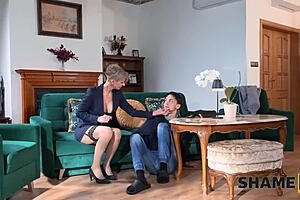 shame4k that czech dominant lady got so angry she fucked the guy hard with her natural tits and shaved pussy in stockings