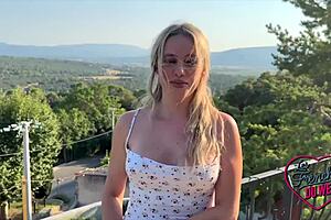 Maya fabuleuse blonde takes it hard in all holes during mmf session