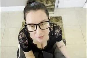 The milf solved her step-son's bully issue with amateur taboo sex.