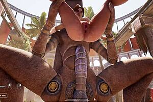 Is this huge dick ready to pound Lara Crofts tight ass asks the 3d hentai game animation crowd