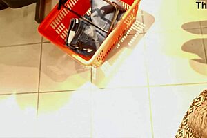 Nicoletta a confident 40-year-old woman enjoys shopping at clothing stores for smaller-than-expected jeans that accentuate her exaggerated curves and appealing figure