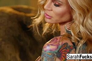 Tattooed milf dives into her soaking wet pussy for ultimate satisfaction - oh fuck yes!