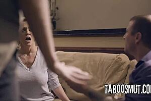 Swapping step-daughters with the other step-family! Dee Williams and Maya Kendrick ride in 4some with deepthroat and cowgirl on uncle and father in law!