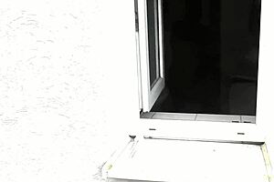 Neighbor guy watches my sexy mature wife shower naked outdoors with handjob.