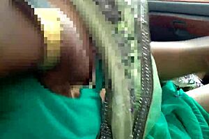 Stepmom gives cum swallow blowjob to stepson in car outdoor with Indian forest deepthroat